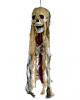 Skull In Rag Look With Luminous Eyes 75cm 