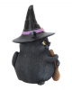 Black Cat With Witch Hat 