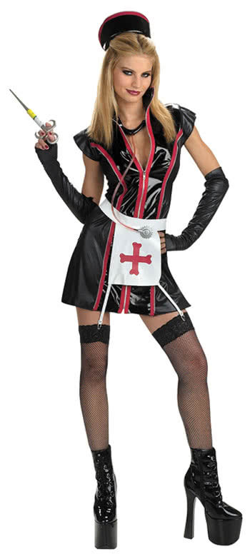 Gothic Krankenschwester Kostüm Gr Sm 36 38 Lack Krankenschwester Sexy