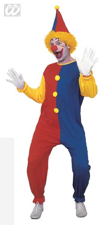 Clown Costume Red Blue Yellow | horror-shop.com