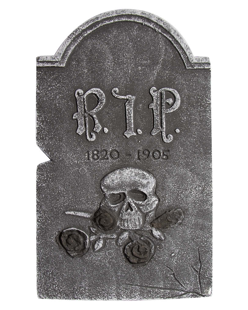 Grave stone skull with black roses | Buy cheap Halloween Decoration ...