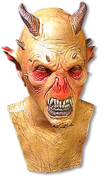 Latexmaske Crazy Devil Halloween Fasching Horrormaske 