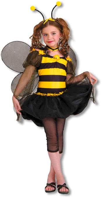 4Pc Bumble Bee Honey Girls Kids Fairy Halloween Fancy Dress Up Party Costum A7B9 