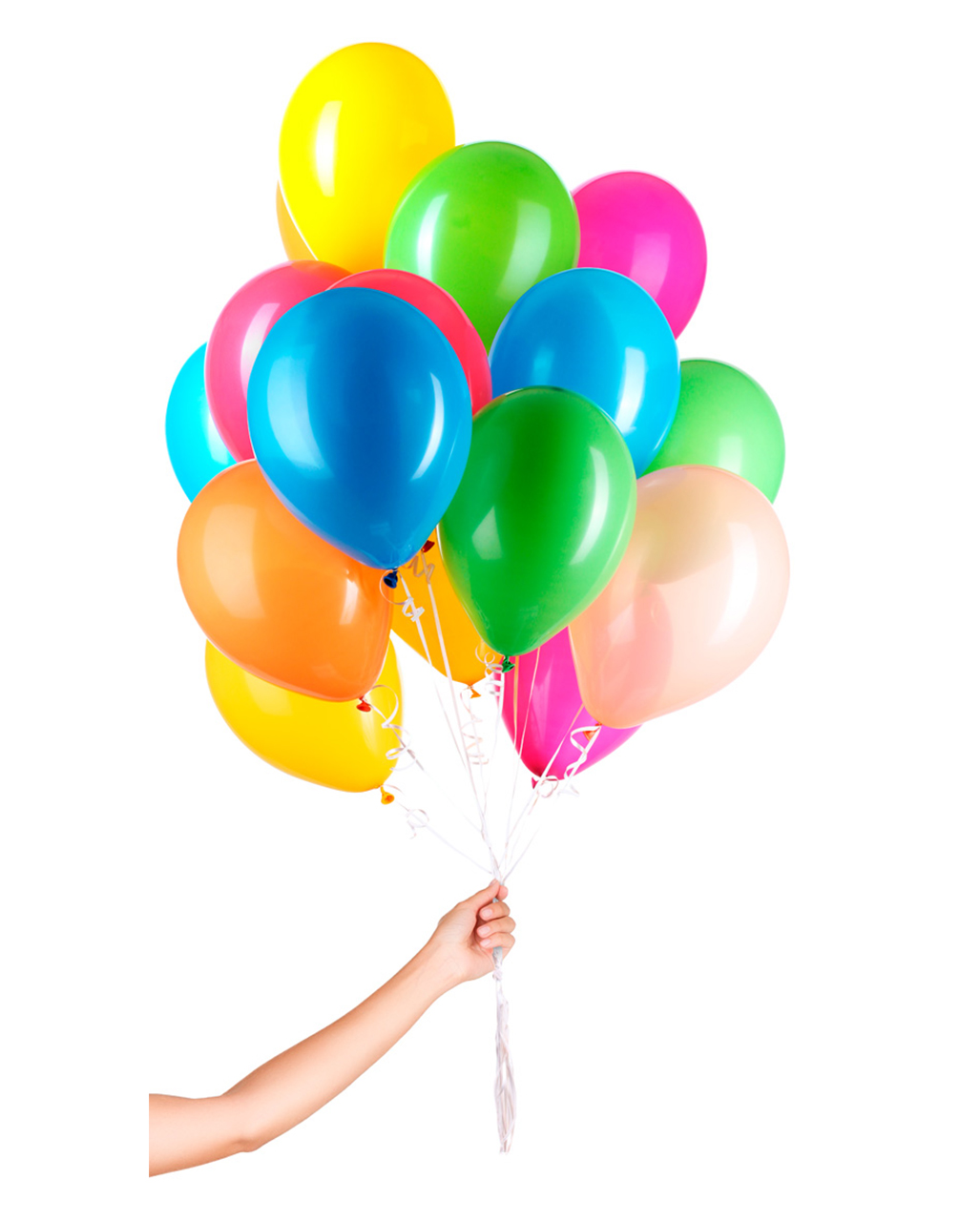 50 Latex Balloons For Helium With String, Partydeko