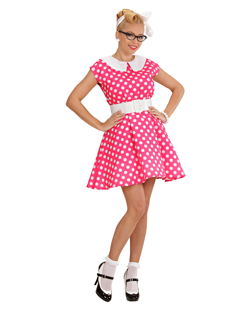 50er Jahre Punkte Kleid Rockabilly Petticoat Dots