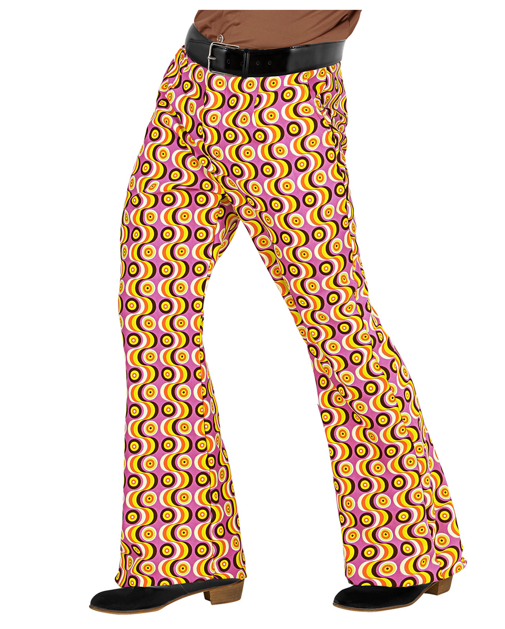 Orange Flared Bottom Costume Pants  Mens 1970s Disco Dress Up Pants