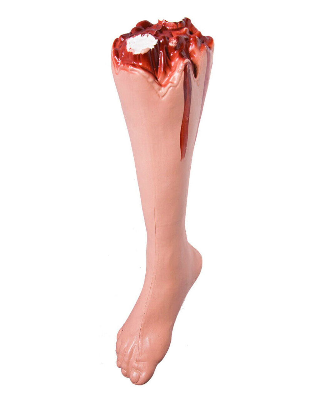 Realistic Life Size Bloody GORY SEVERED LEG FOOT Body Part Halloween Horror Prop 