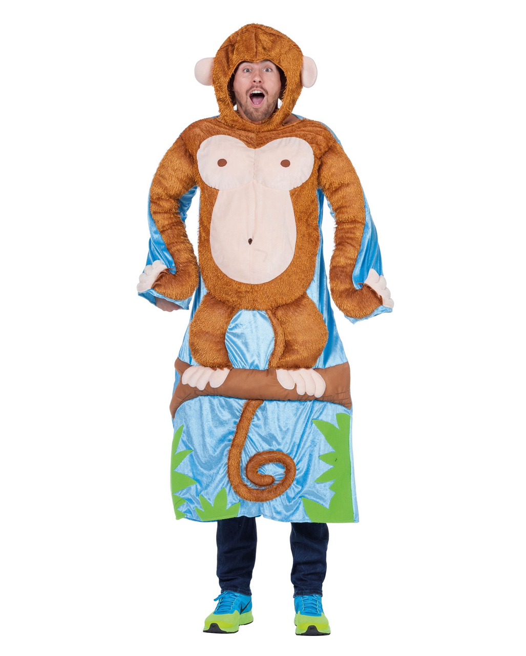 Mens Ladies Black Monkey Animal Funny Festival Fancy Dress Costume Outfit Hat 