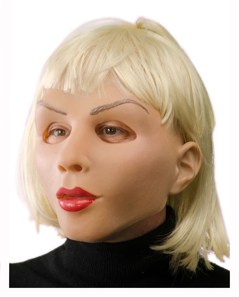 Blond Beautiful Woman Mask Crossdresser Travesty Mask