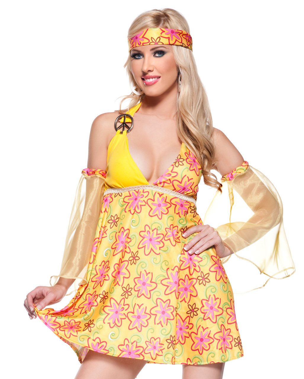 Flower child girls hippie 60s costume 