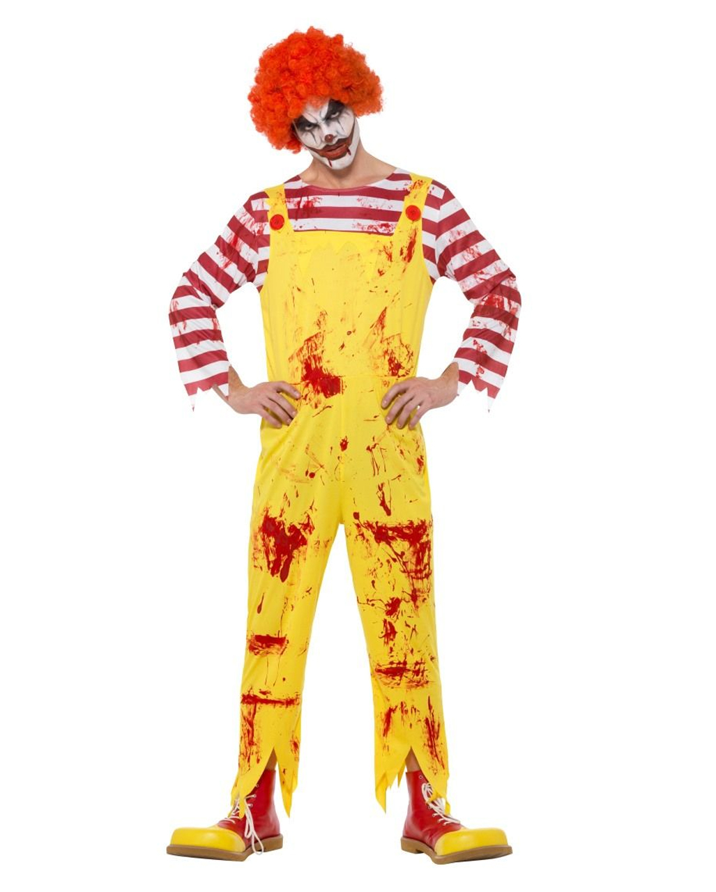 grijs combinatie verhaal Bloody Killer Clown Costume for Halloween | Horror-Shop.com