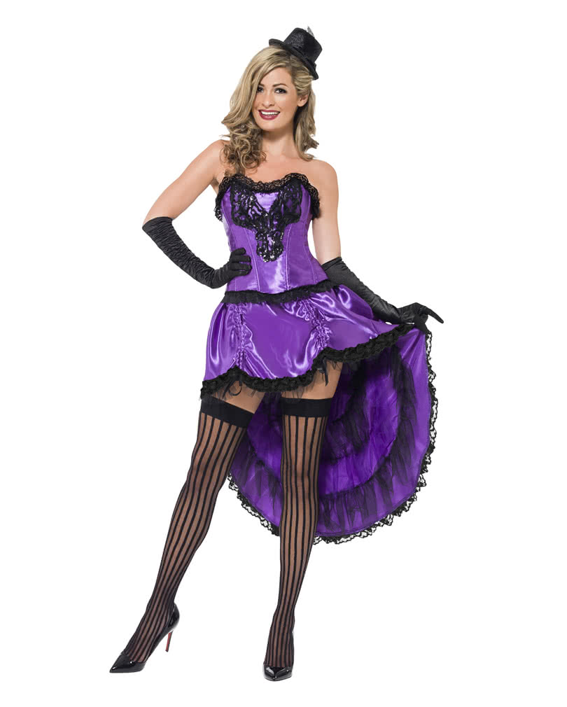 Can Can Costume Adult Saloon Girl French Cabaret Dancer Halloween Fancy Dress