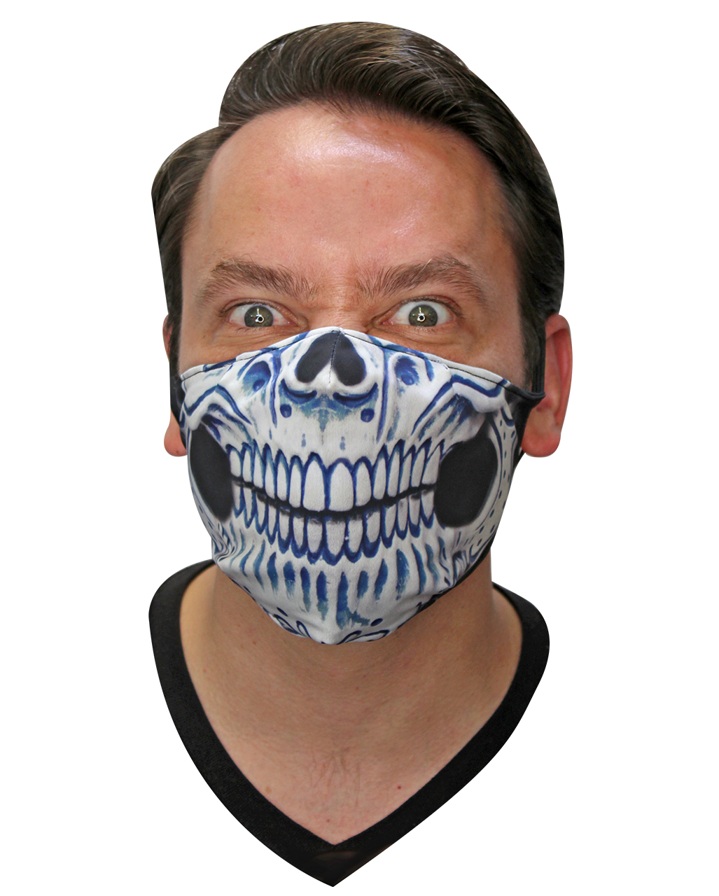 Scary Evil Skeleton Skull Stocking Fabric Mask Costume Accessory 