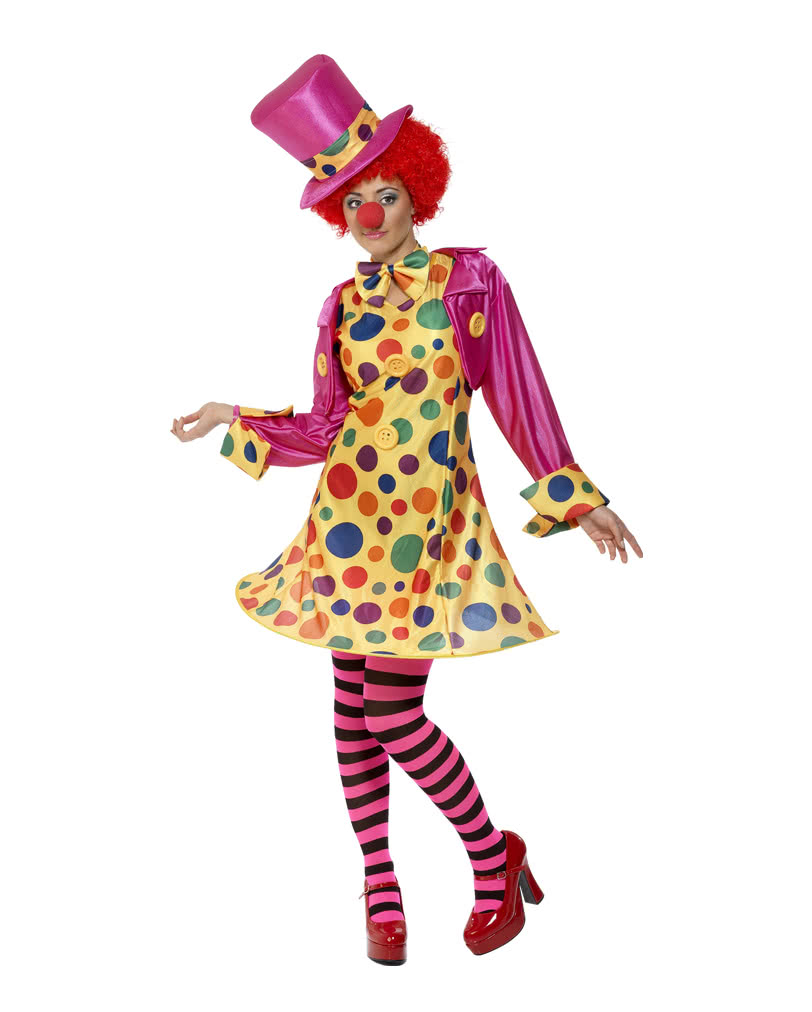 Damenkleid Clown Harlekin Damen-Kostüm Farbenfrohes Clownskostüm Zirkus L 42-44 