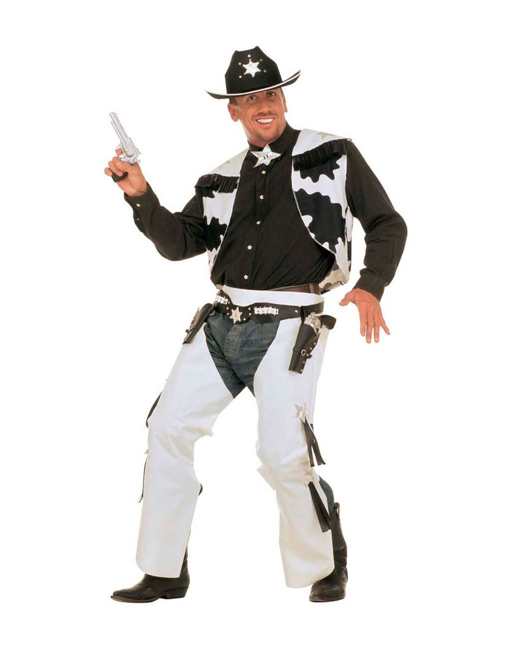 Herren Kostüm Cowboy Shirt Karneval Fasching Halloween WIL