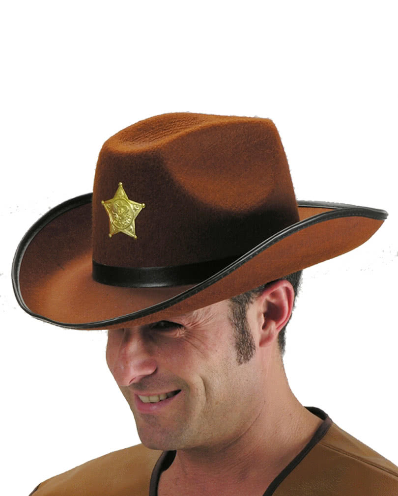 Cowboyhut mit Sheriffstern Kostüm Accessoires 