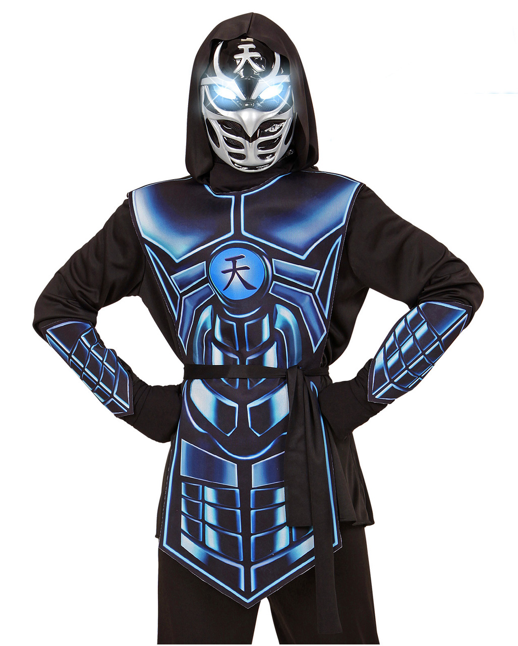 Cyber Ninja Child Costume With Glowing Eyes Horror Shop Com