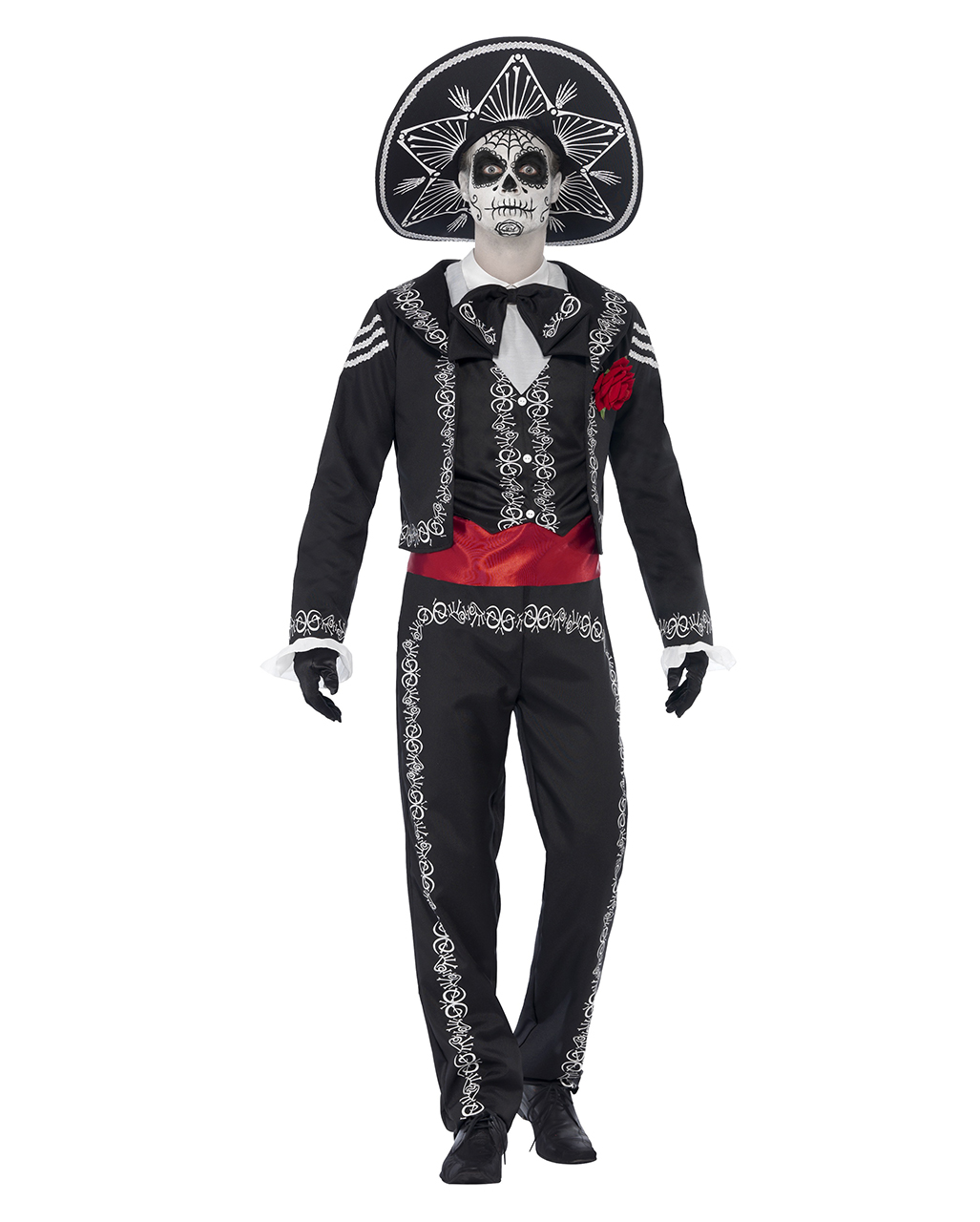 Skelett Grusel Horror Skeleton Lady Hallween Kostüm Damen Karneval