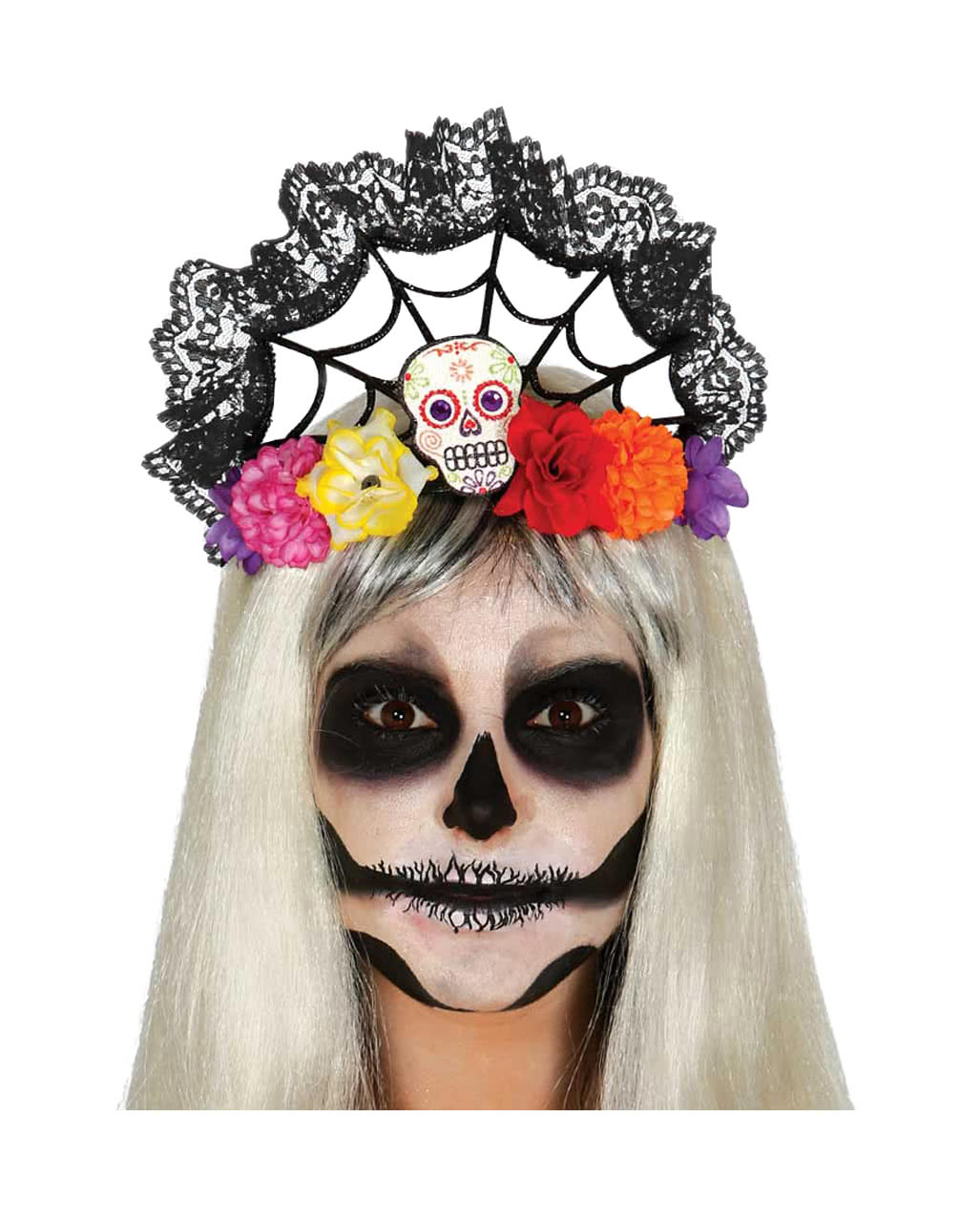 Day of the Dead Sugar Skull Headband Halloween Headpiece Costume Accessory