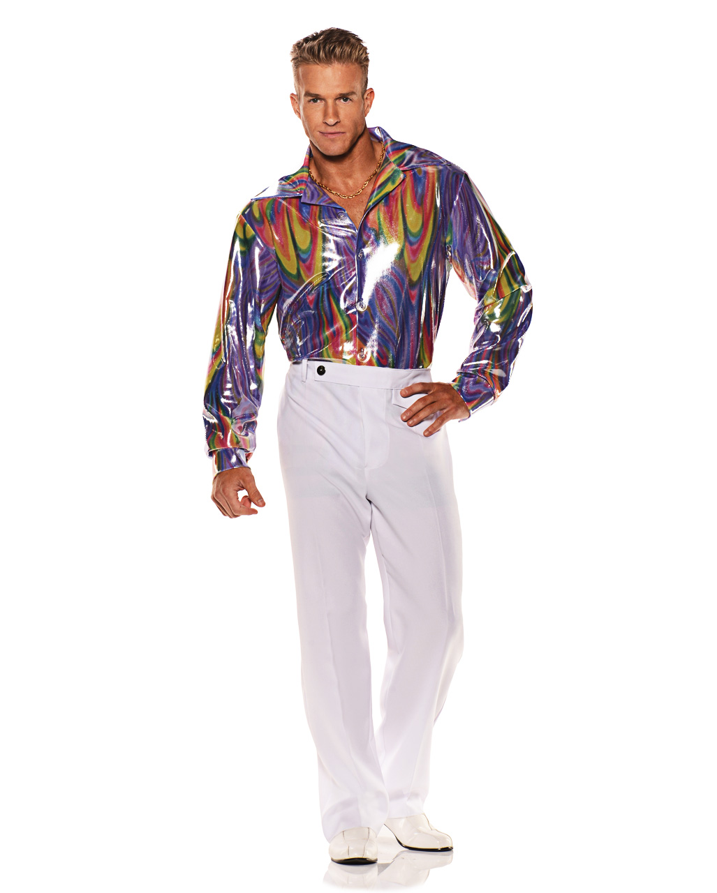 Disco Costume Shirt Rainbow 70s Costume Horror Shop Com