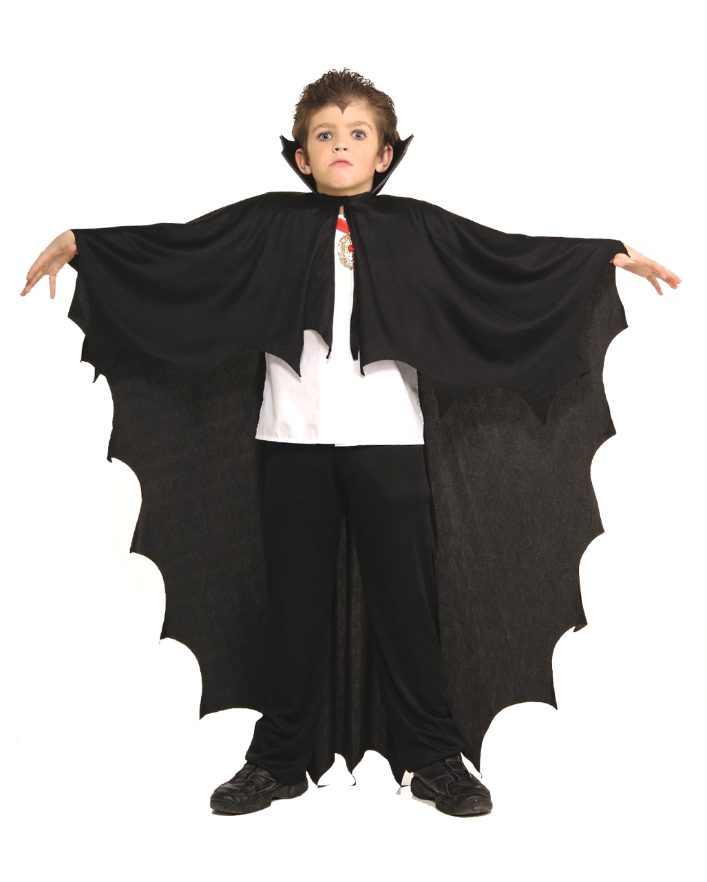 Vampir Umhang für Kinder, Schwarz-rotes Dracula Cape für Kinder