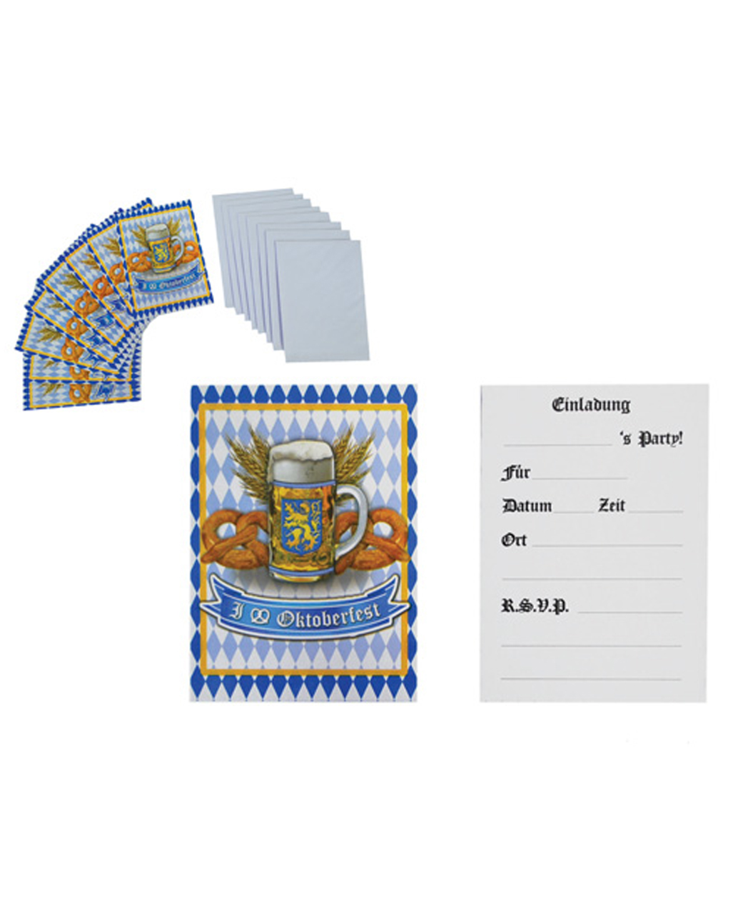 Oktoberfest Party Invitations 8 Pc For Beerfest Horror Shop Com