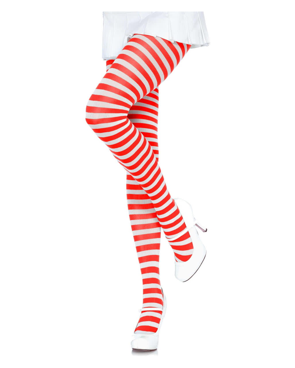 red white striped leggings