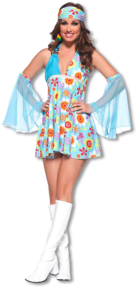 Flowerpower mini dress L | Sexy Hippie ...