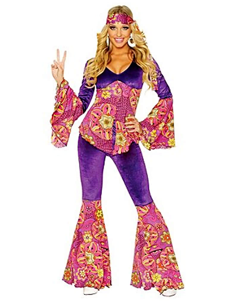 Flower Power Frauenkostüm als Hippie Kostüm | Horror-Shop.com