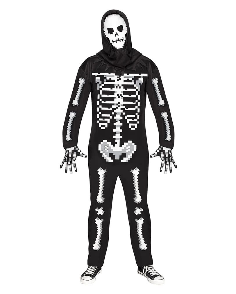 Game Over Guy Pixel Skeleton Costume Order Horror Shop Com hook it's the creep from the creek, skeleton man, show my teeth the whole world turn away from me, swing my hair till i rip i watch 'em jump, jump, jump. game over guy pixel skeleton costume