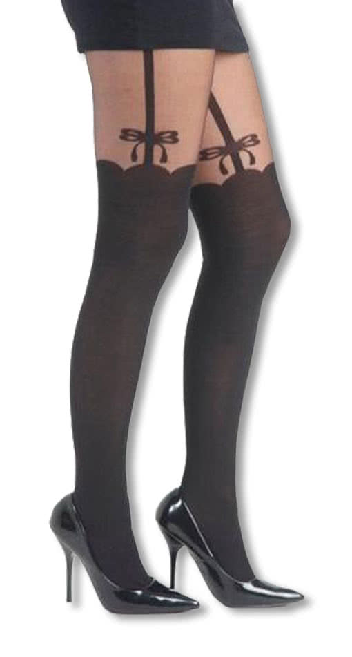 Gemusterte Strumpfhose Strapse kaufen