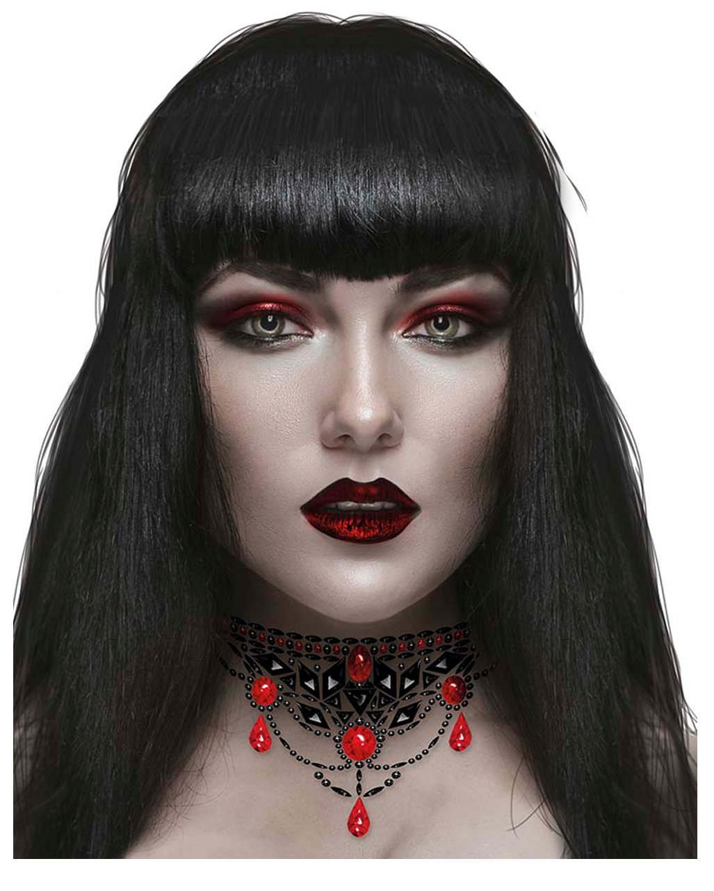Strasssteine Harlekingesicht selbstklebend schwarz , günstige Halloween  Make-up & Effekte bei HorrorKlinik