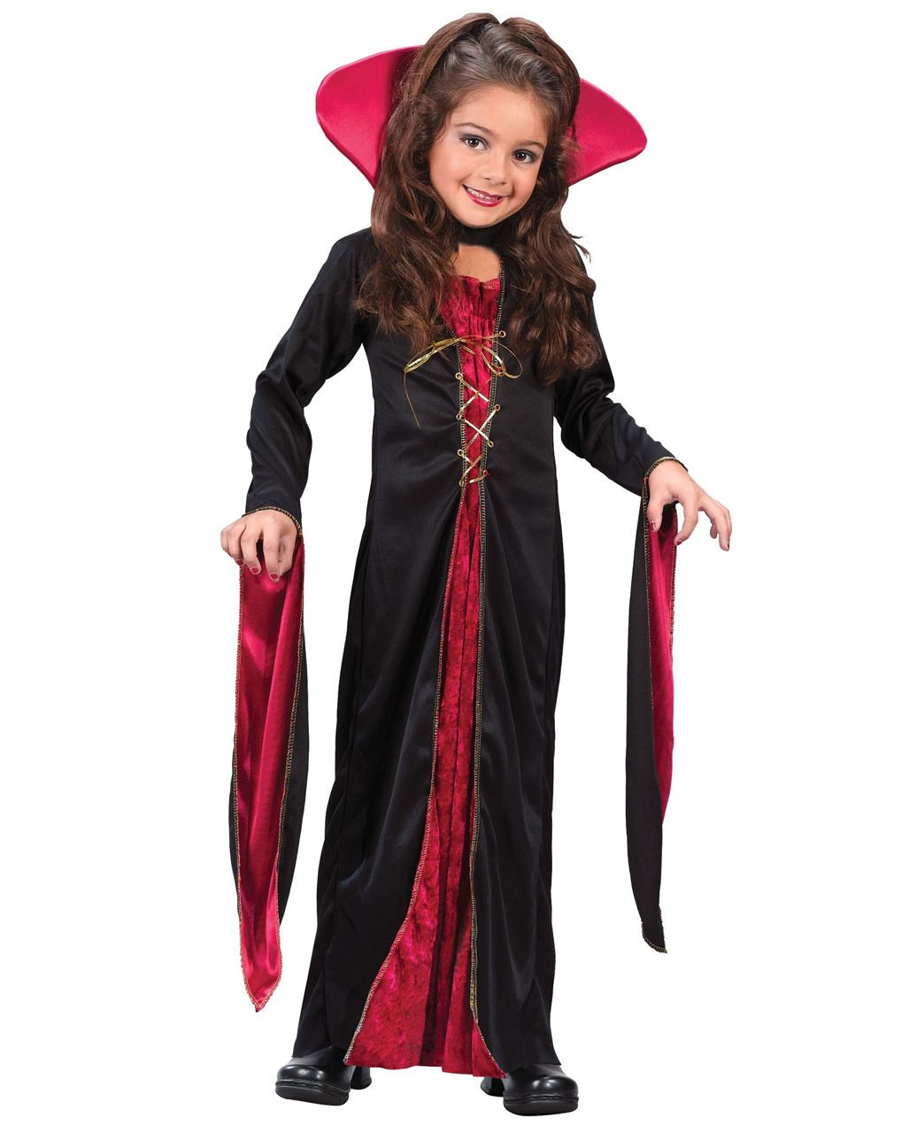 Guirca Vampir Kostüm für Mädchen Gräfin Dracula Halloween 