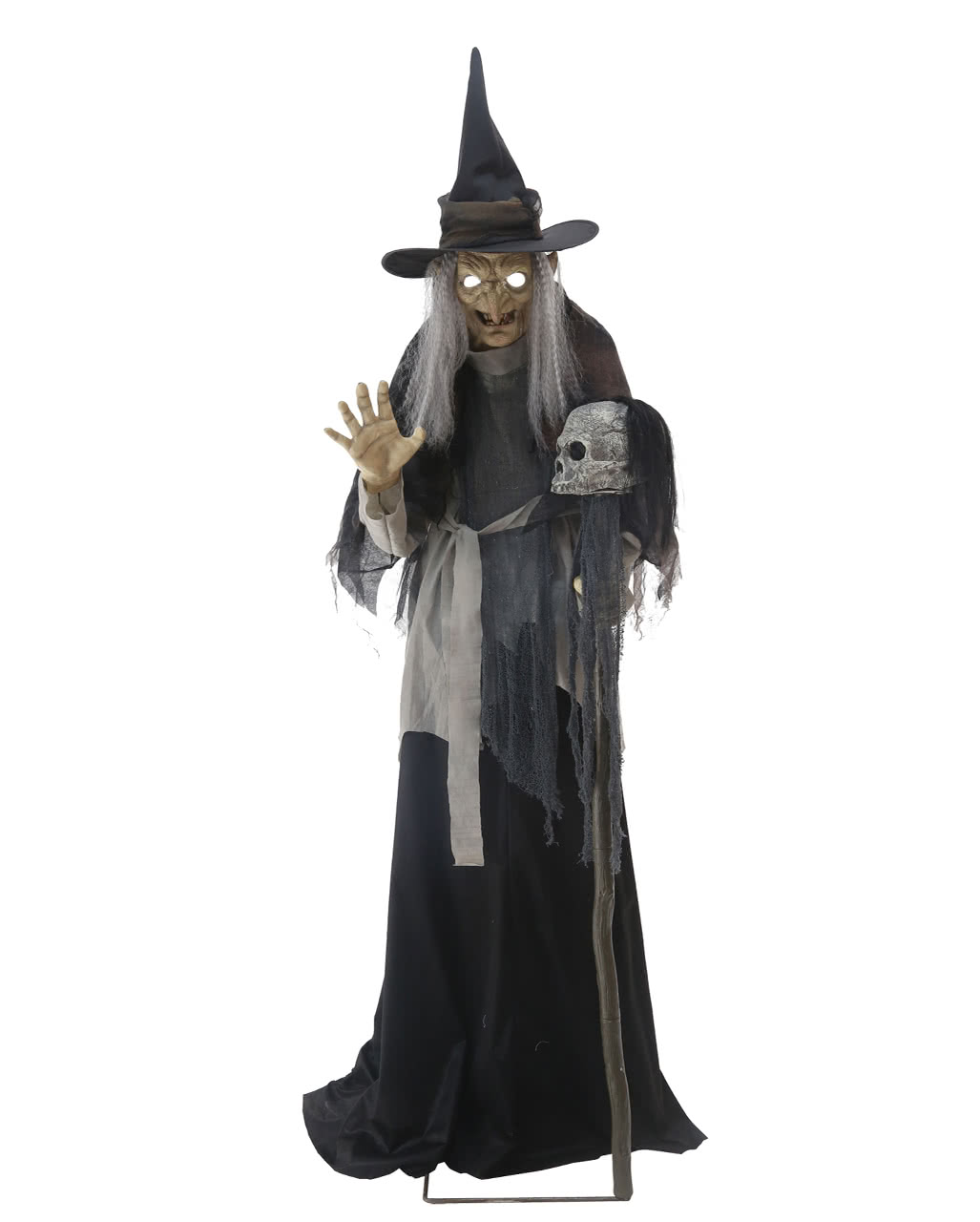 Gripping Witch Halloween Animatronic Ghost train decoration  horrorshop.com
