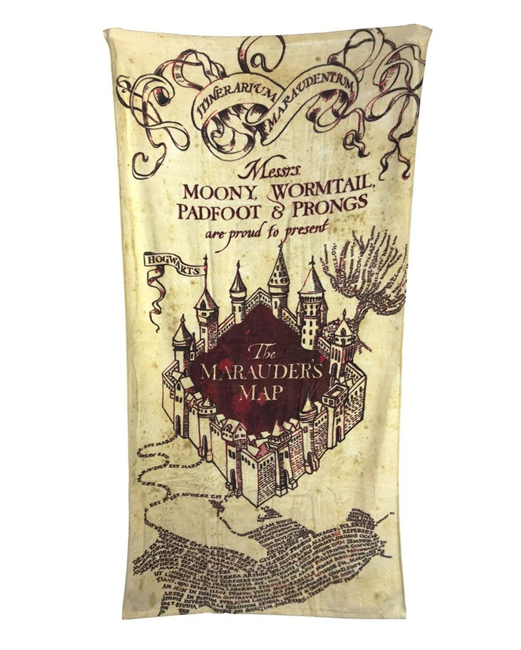 Harry Potter Badelatschen Karte des Rumtreibers Glitterriemen schwarz 