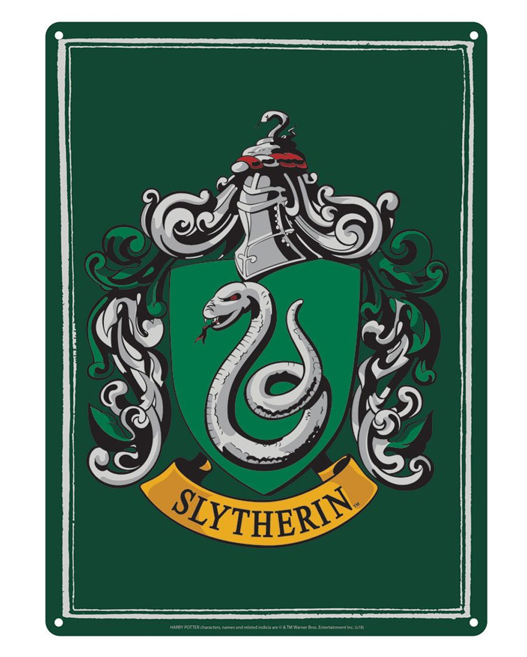 Harry Potter Slytherin Wappen mit Wandhalterung 