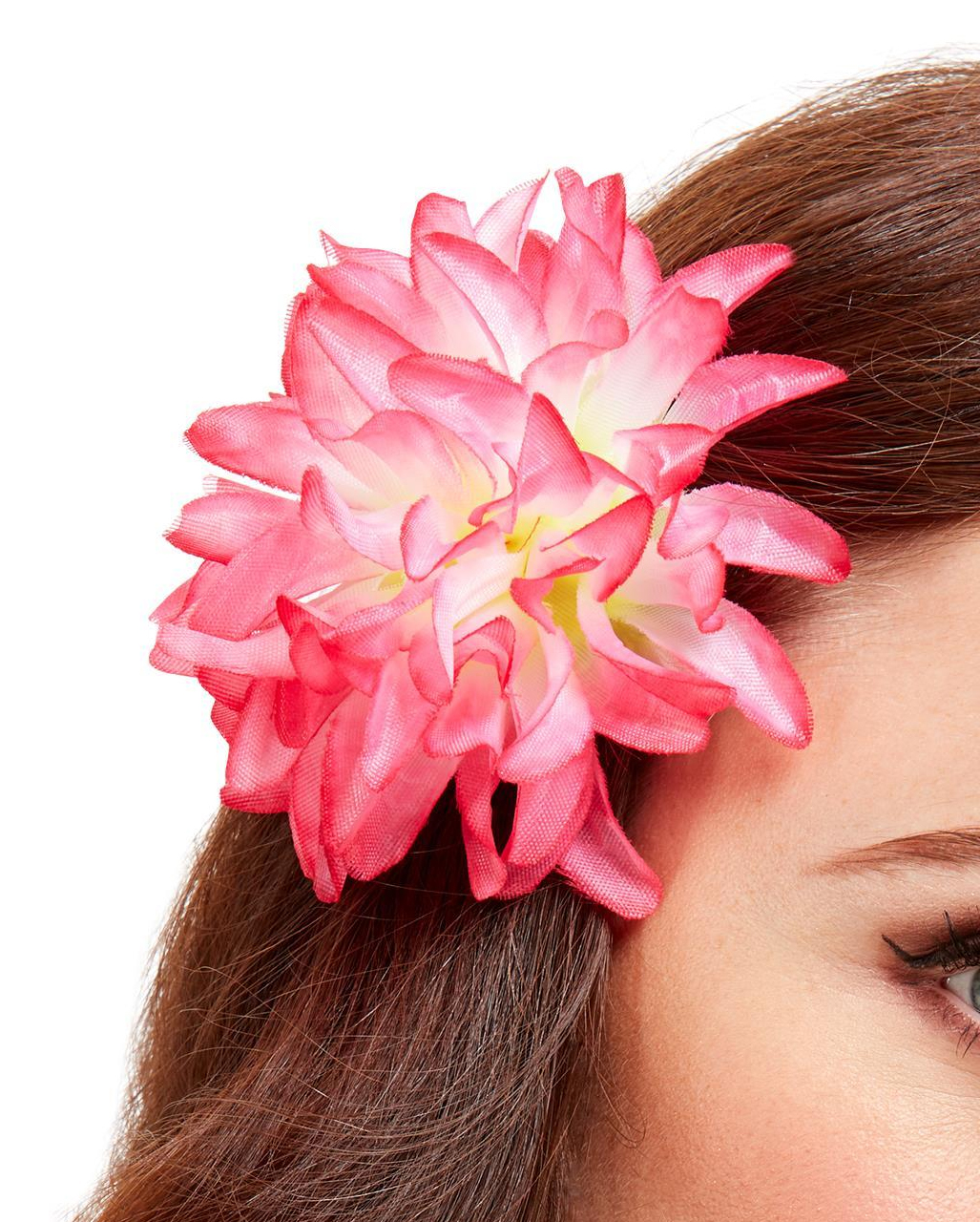 pink flower hair clip