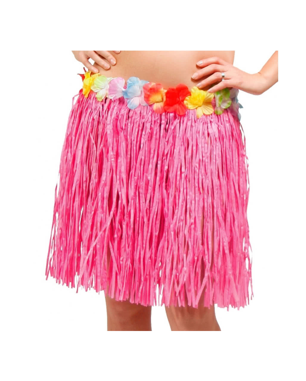 Hawaii mini skirt with flowers pink ☀ Summer Festival ☀ | horror-shop.com