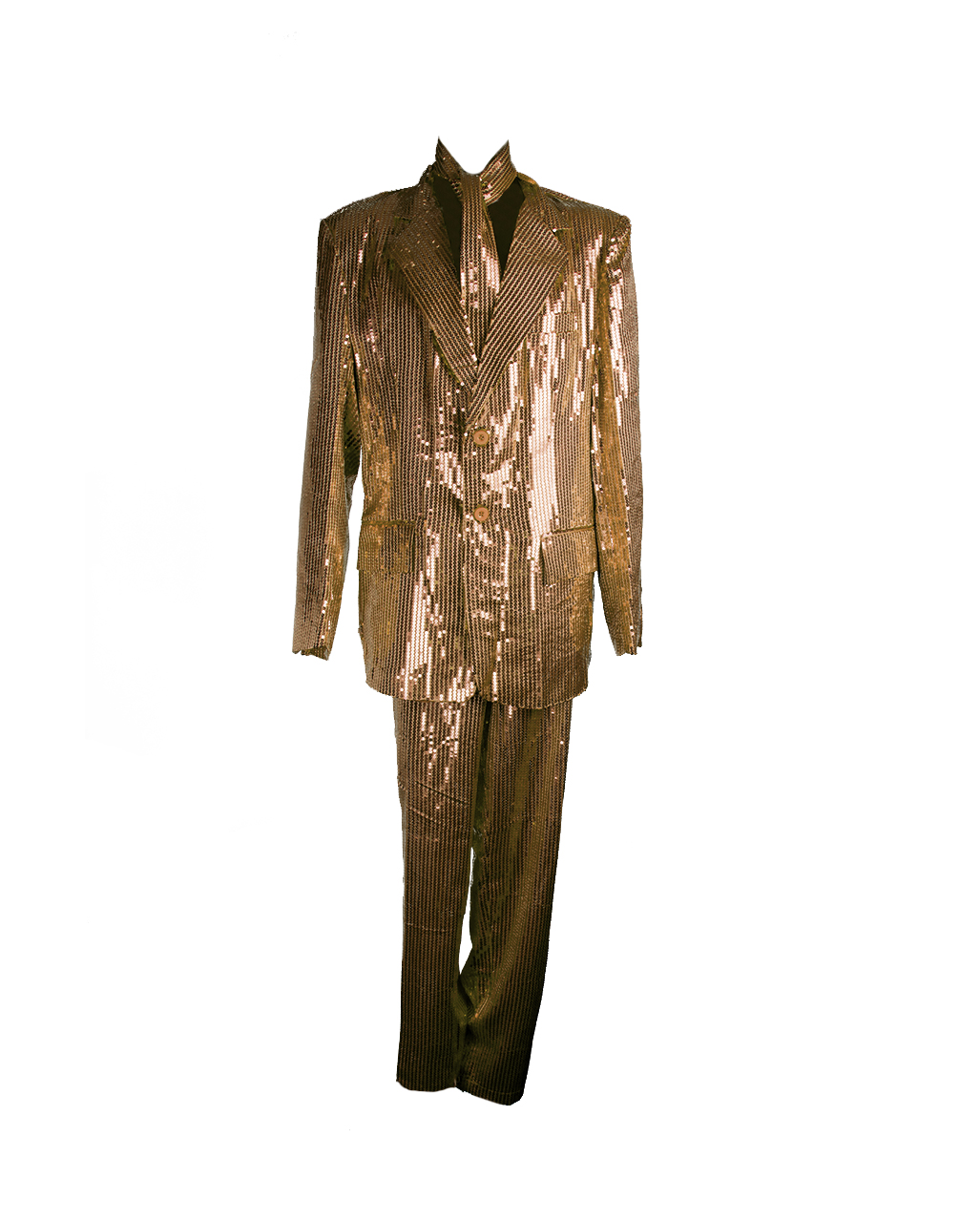 Herren Anzug mit Pailletten Gold für Schlagerparties | Horror-Shop.com
