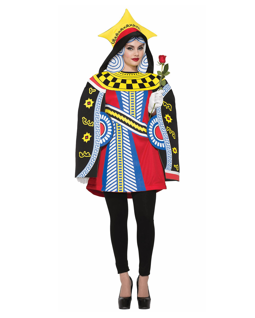 Damen Queen of Herzen Kostüm Erwachsene Alice Spielkarten Kostüm Buch Woche 