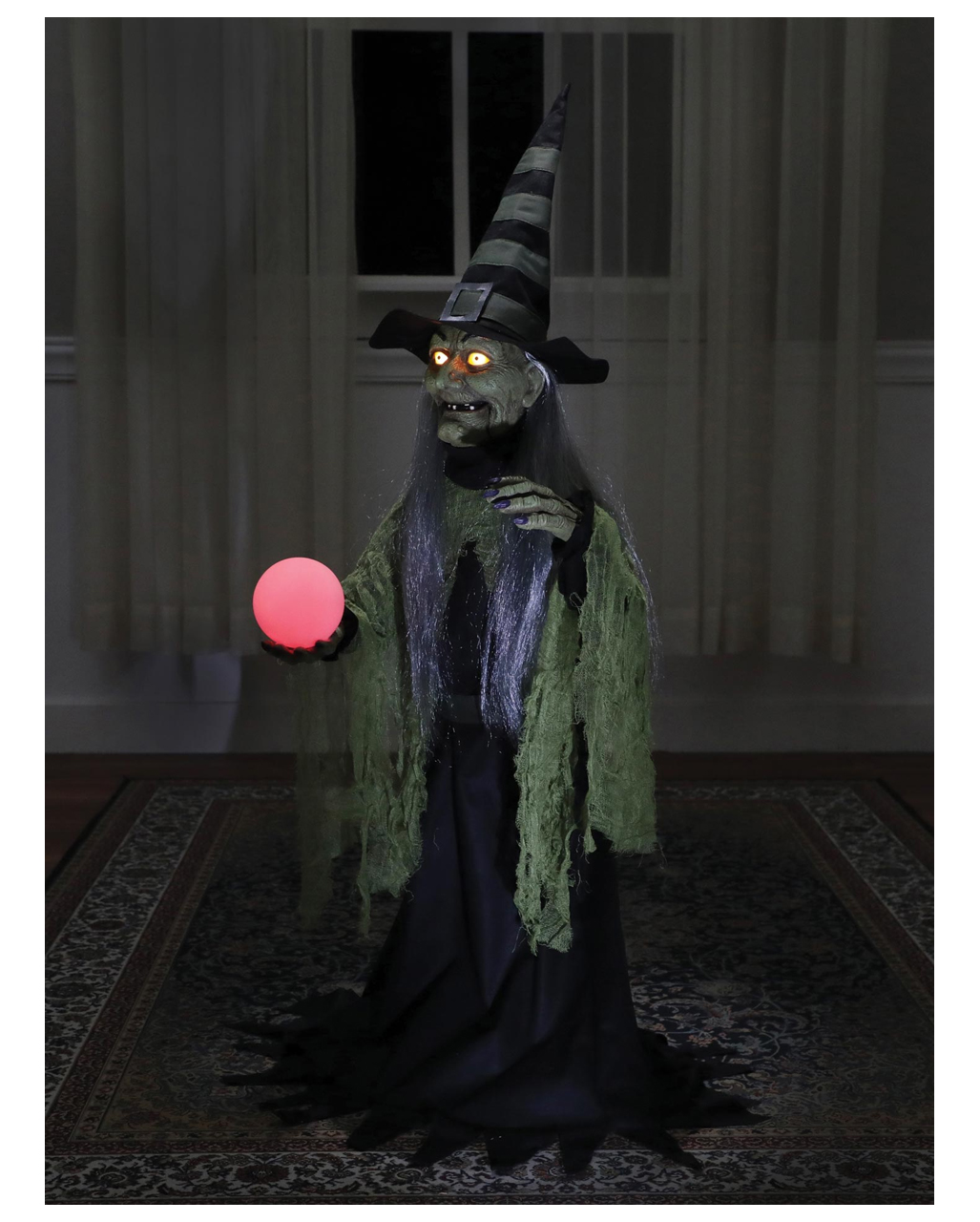 Halloween Licht-Up Hexe Geist Dekorationen Horror Zauberin Hexenfigur Party Deko