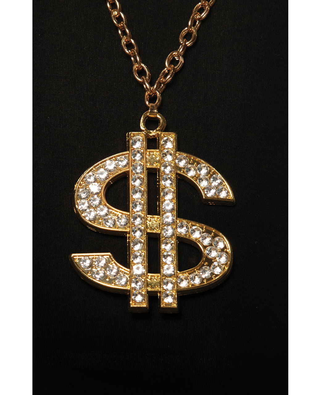 Mafia Goldkette Modeschmuck Goldene Dollerkette Halskette mit Dollarnote 