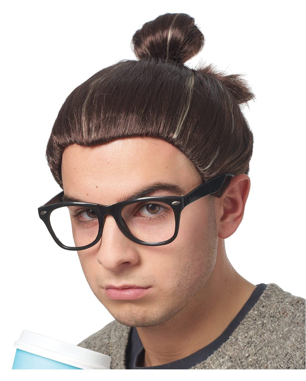 Hipster Man Bun Wig Order ✰ | horror-shop.com