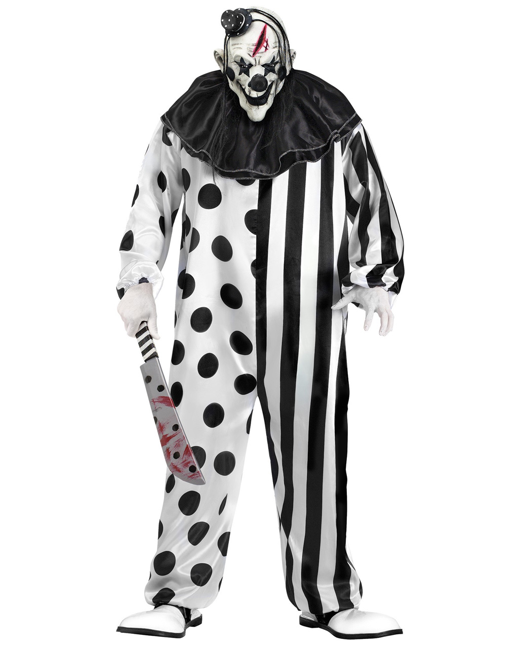Maske Halloween Verkleidung Horror Killer  M/L 50/52 Herren Clown Kostüm 