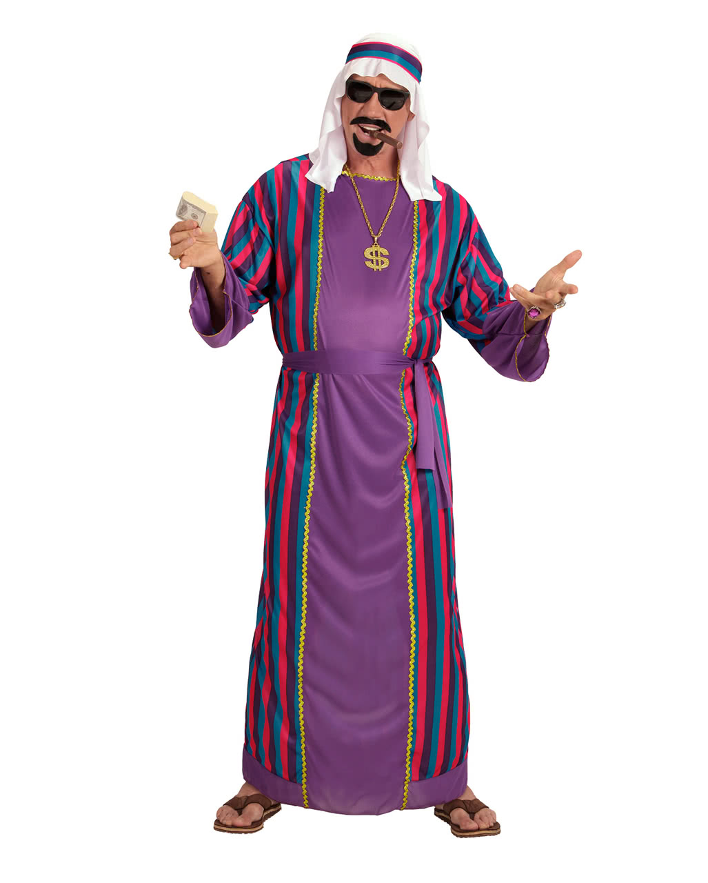 WIM 35281 Arabischer Prinz Sultan Araber Wüste Krieger Fasching Herren Kostüm