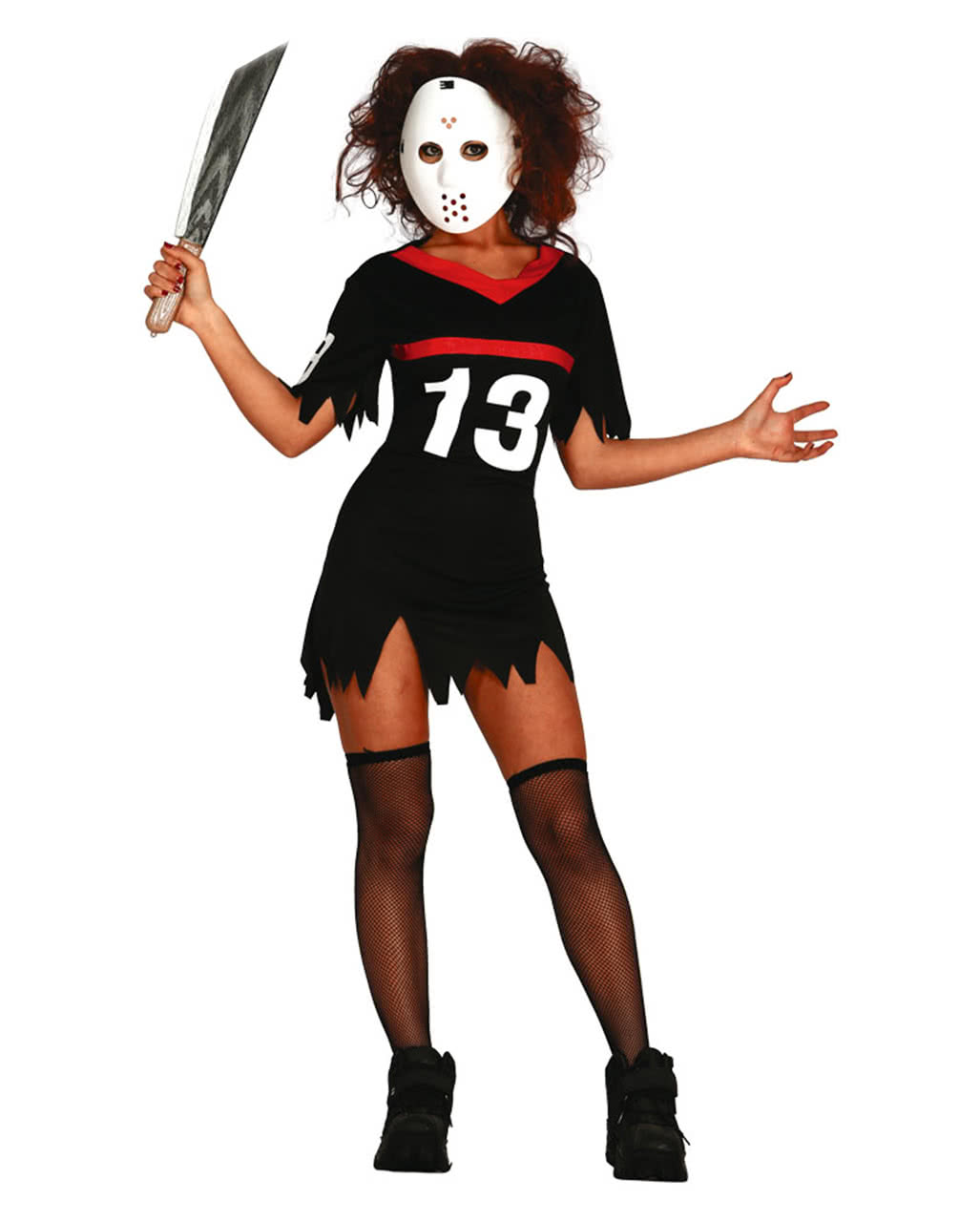 Adult Jason Halloween Friday 13th Fancy Dress Horror Costume Hockey Mask 3PC Set 