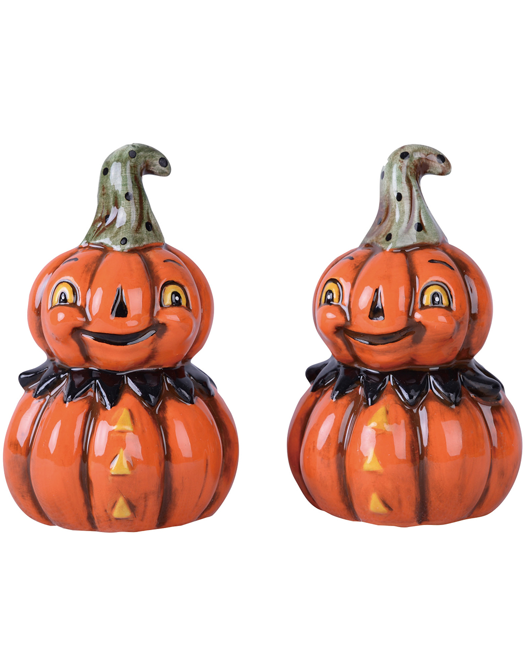 Johanna Parker Vintage Pumpkin Salt Pepper Shaker Horror