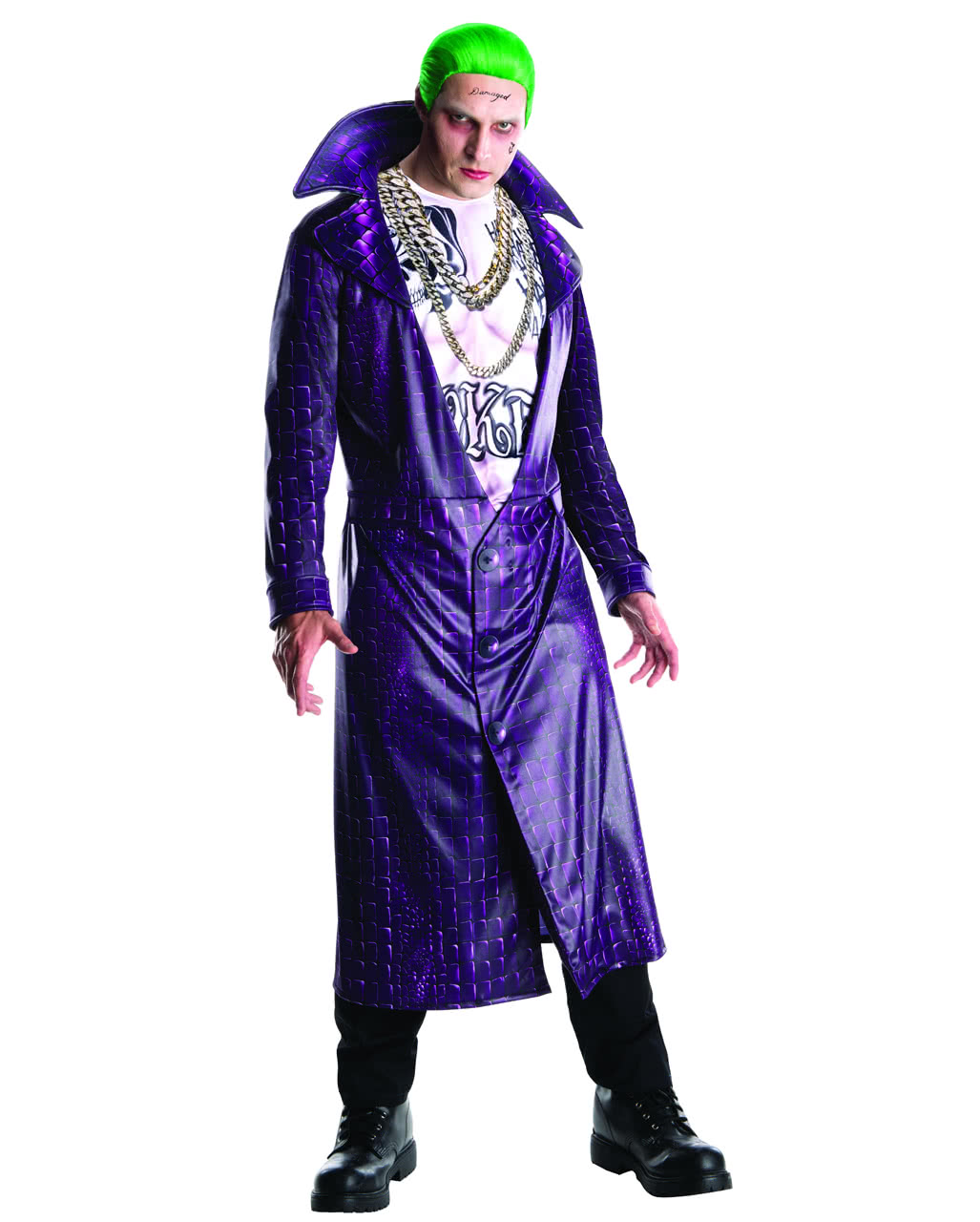Batman Comics Suicide Squad Joker Kleid Cosplay Kostüm Costume set Grün Perücke 