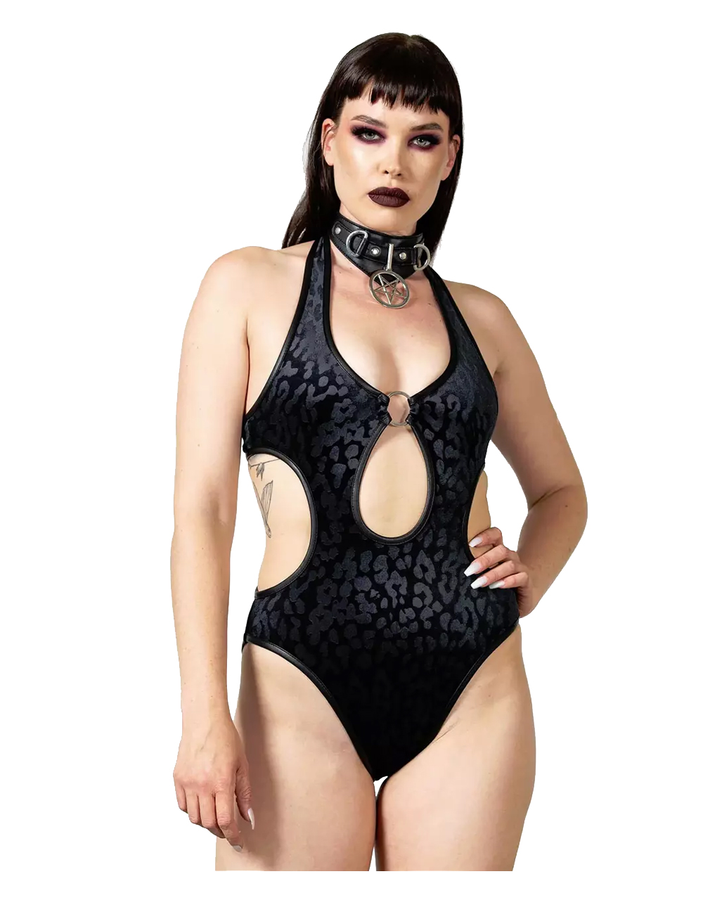 Killstar Showdown Gothic deals Pentagram Bodysuit Lingerie Dollskill Widow Hot Topic