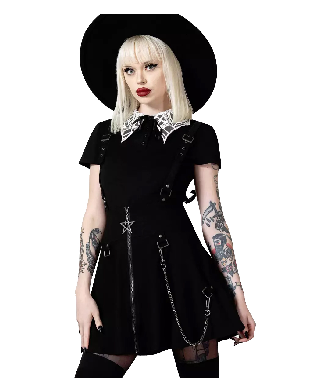 black suspender dress Blue Zone | Black Spaghetti strap midi dress main image 0